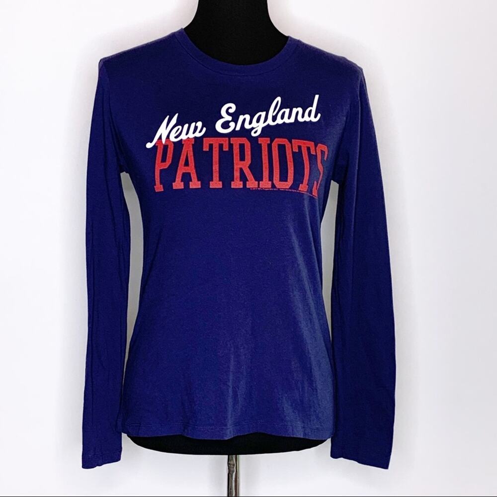 Junk Food navy New England Patriots long‎ sleeve tee size Medium